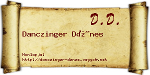 Danczinger Dénes névjegykártya